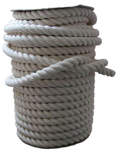 Timko Ltd 6mm Soft Natural White Cotton Rope X 220m 3 Strand Natural