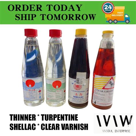 Thinner Turpentine Clear Varnish Shellac Minyak Tanah Solvent