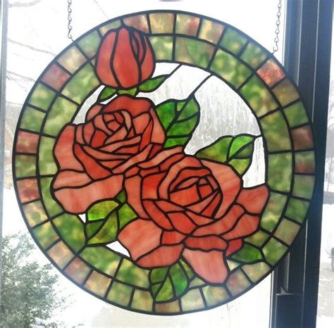 Stained Glass Rose Panel Made For Me The Pattern Is One Of Chantal