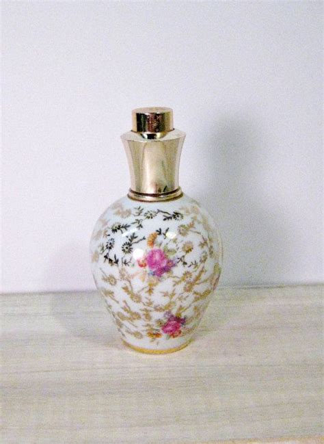 Vintage Perfume Bottle Limoges Paris France Gold Decorated Atomizer