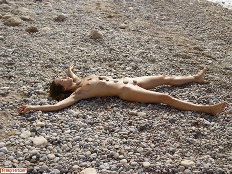 Slender Nude Erotic Model Marcelina Posing On The Beach By Hegre Art