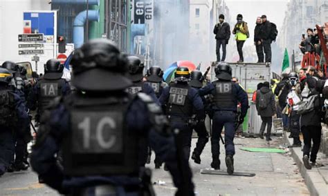 Paris Protesters Clash With Police Over Pension Reform France The