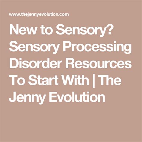 Sensory Processing Disorder Resources For Parents Mommy Evolution