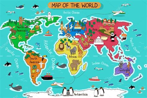 Mapa Del Mundo Ilustración De Stock De ©artisticco 66849065