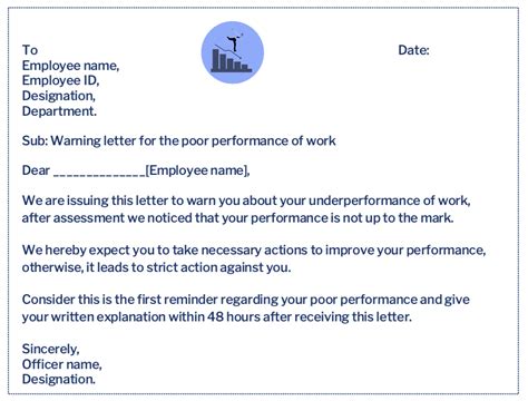 Warning Letter To Employee For Poor Performance In Word Format