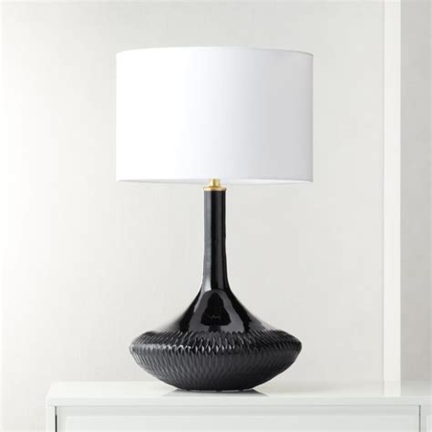 Luxor Black Glass Table Lamp