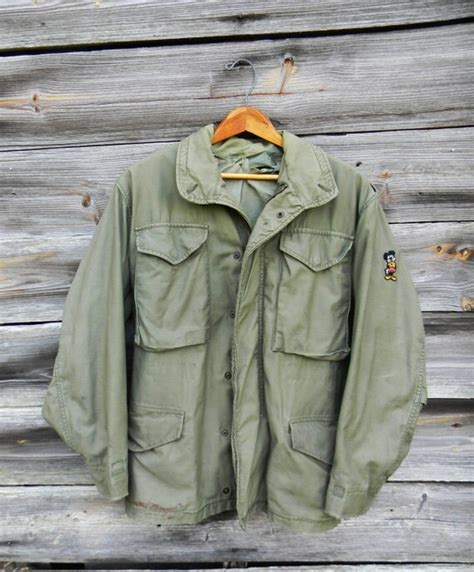Vintage Military Field Jacket Army Green Coat 1970s Army