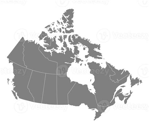 Map Of Canada In Political Regions Canadian Map 28651104 Png