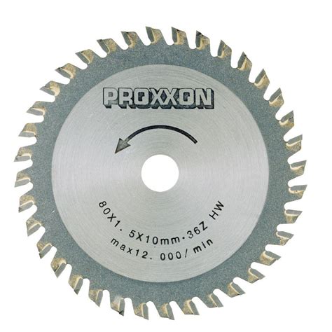 Proxxon 80 Mm 36 Teeth Carbide Tipped Saw Blade 28732 The Home Depot