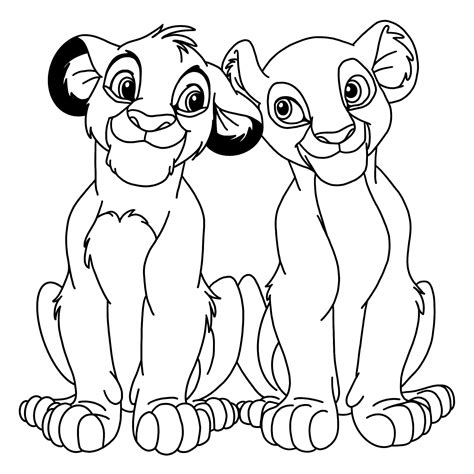 Lion King Coloring Pages Simba And Nala