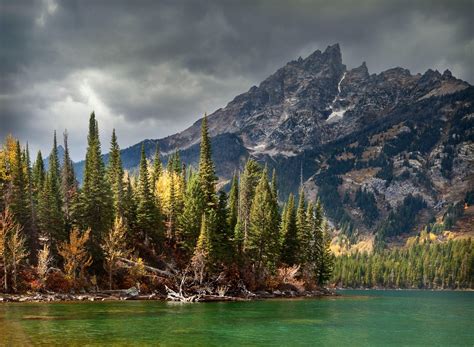 Lake Mountains Forest Clouds Storm Water Trees Summer Nature