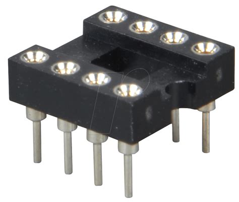 Gs 8p Ic Socket 8 Pin Super Flat Turned Gold Plated At Reichelt