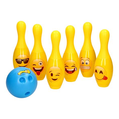 Emoji Bowling Set 7 Pcs Thimble Toys