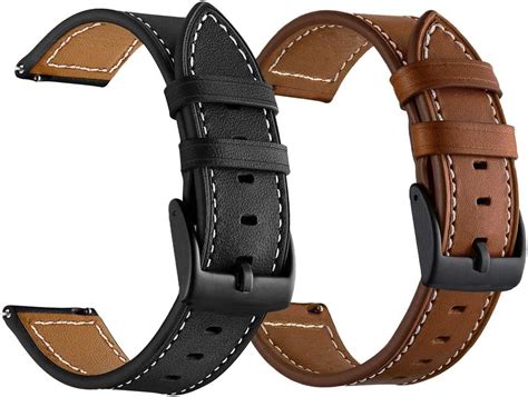 Ldfas Leather Band For Galaxy Watch 5 Pro 45mm4 Classic 46mm 42mm