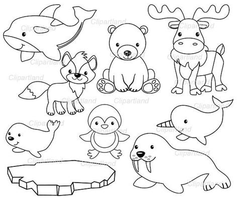 Polo Norte Animal Coloring Pages Coloring Sheets Chat Kawaii Artic