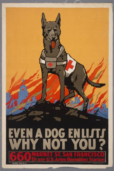 World War I Propaganda Postereven A Dog Enlists Why Not You Brian