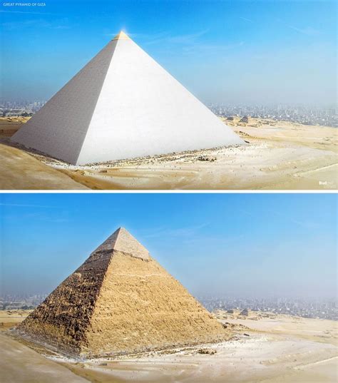 What The Great Pyramid Of Giza Looked Like At The Time Great Pyramid