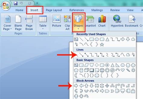 How To Draw An Arrow In Microsoft Word Word Processing Tips