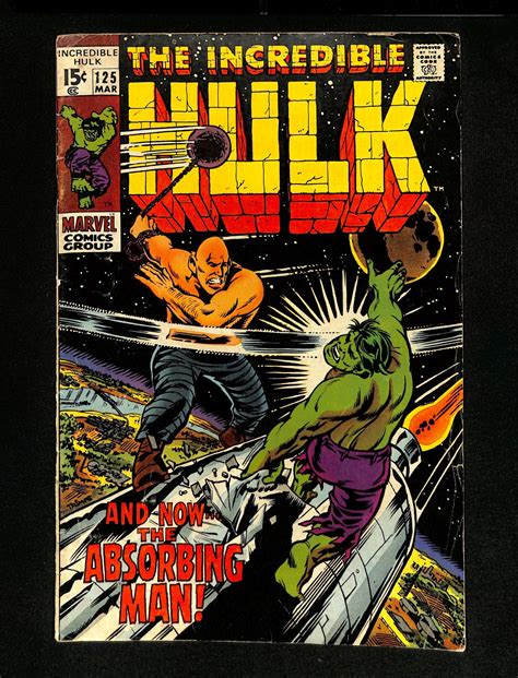 Incredible Hulk 1962 125 Absorbing Man Appearance 1970 Full Runs And Sets Marvel