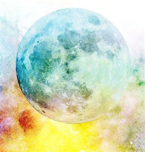 Moon Watercolor Lunar