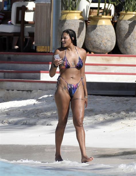 Liz Cambage In Bikini With Pals At The Eden Rock Hotel In Saint Barthelemy Gotceleb