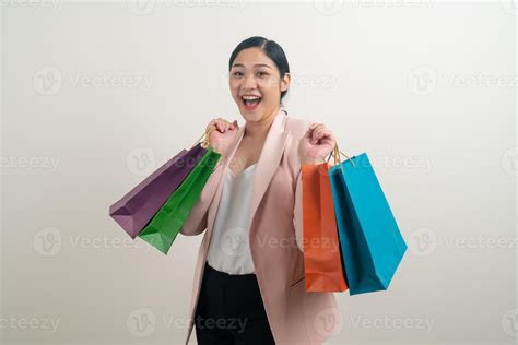 Asian Woman Holding Shopping Bag On Hand 5202413 Stock Photo At Vecteezy