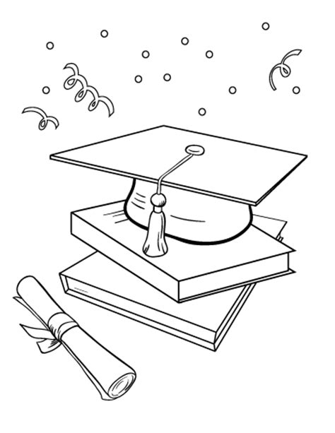 That was graduation cap coloring page printable. Free Graduation Coloring Page