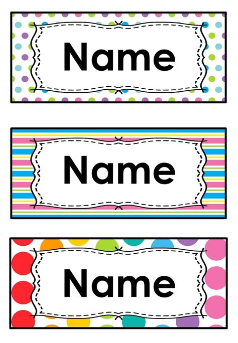 Editable Name Labels Name Labels Labels Middle School Classroom