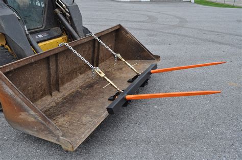 Titan Attachments Bucket Dual 39 Hay Bale Spear Attachment Front Loader