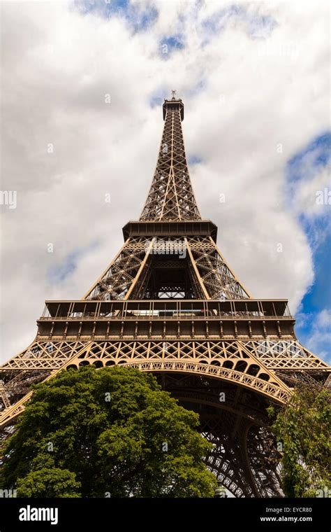 Eiffel Tower Paris Iconic Landmark In France Stock Photo Alamy