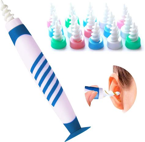 Q Grips Ear Wax Remover Soft Silicone Earwax Removal Tool Spiral Safe