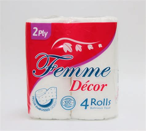 Femme Decor Bathroom Tissue 4 Rolls 2ply 300sheets Iloilo Supermart