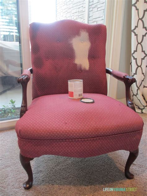 Diy Fabric Chair Makeover Project Painted Fabric And Wood Life On