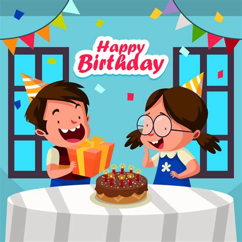 Kids Birthday T Celebration Party Illustration 2375143 Vector Art At