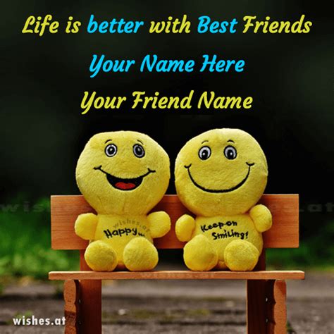 Best Friends Wishes With Name Online Card