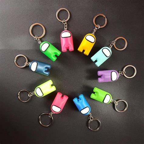 Among Us Set Of 10 Keychain High Quality 3d Print Figures Etsy In