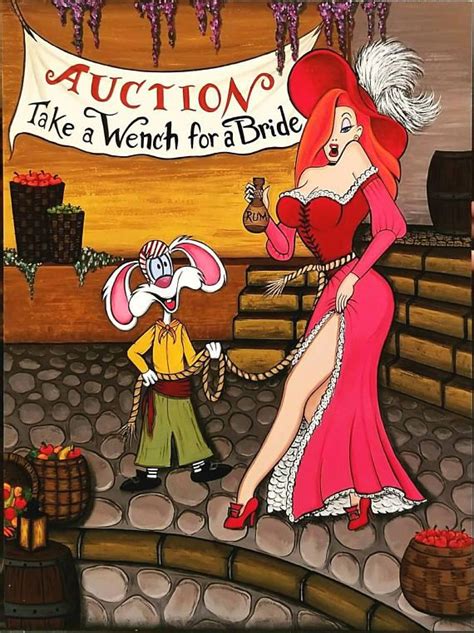 We Wants The Redhead X Signed Print Etsy Jessica Rabbit Disney Art Jessica And Roger Rabbit