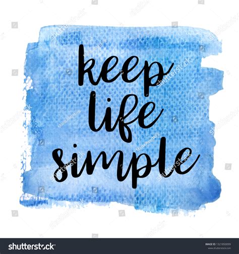 Keep Life Simple Inspiring Creative Motivation Stock Vector Royalty