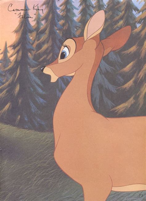 Faline In Disneys Bambi Color Autograph