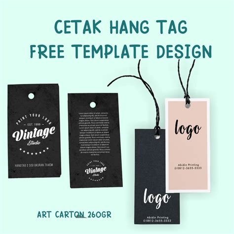 Jual Hang Tag Baju Label Baju Label Merek Hang Tag Custom Label