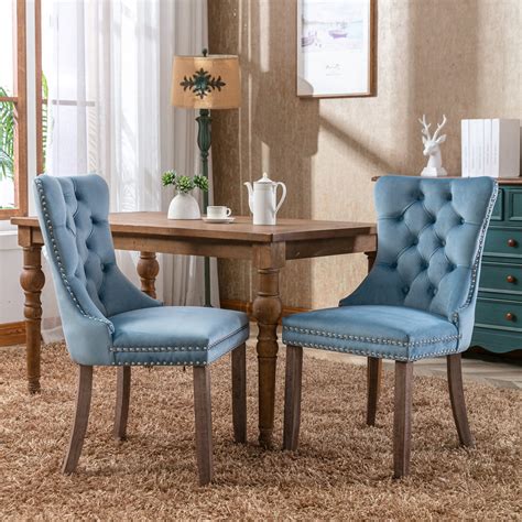 Btmway Accent Dining Chairs Set Of 2 Velvet Upholstered Dining Chair