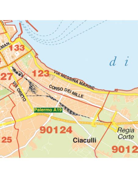 Mappa Di Palermo  1100000 Con Cap