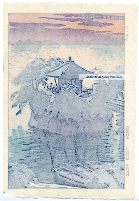 Kasamatsu Shiro Japanese Woodblock Print Shin Hanga Yuki No Matsushima