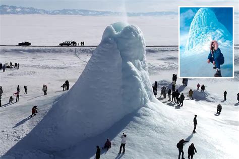Incredible 45 Foot Ice Volcano Has Formed In Kazakhstan And Its