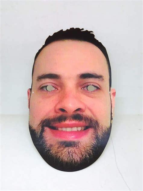 Máscara De Papel Personalizada De Foto De Rosto Elo7