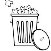 Line icon of bin for trash. Clipart Panda - Free Clipart Images
