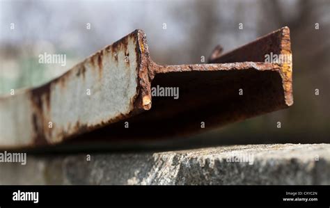 Rusted Steel Beam Detailed View Berlin Stock Photo Alamy