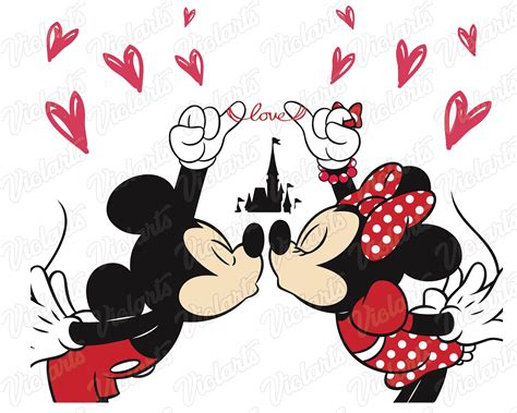 Mickey And Minnie Svg Mickey And Minnie Kissing Svg Mickey Etsy In Images And Photos Finder