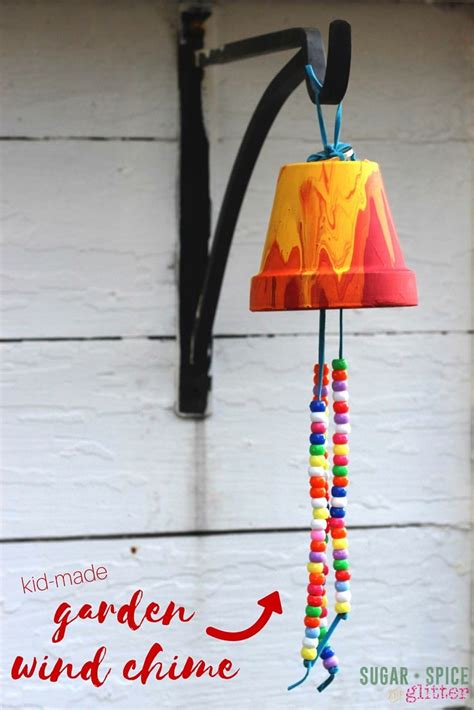 Bowling ball garden art ladybug. Kid's Craft Ideas: Garden Wind Chimes | Wind chimes kids ...