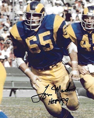 Tom Mack Los Angeles Rams La Rams Signed Autographed 8x10 Photo A